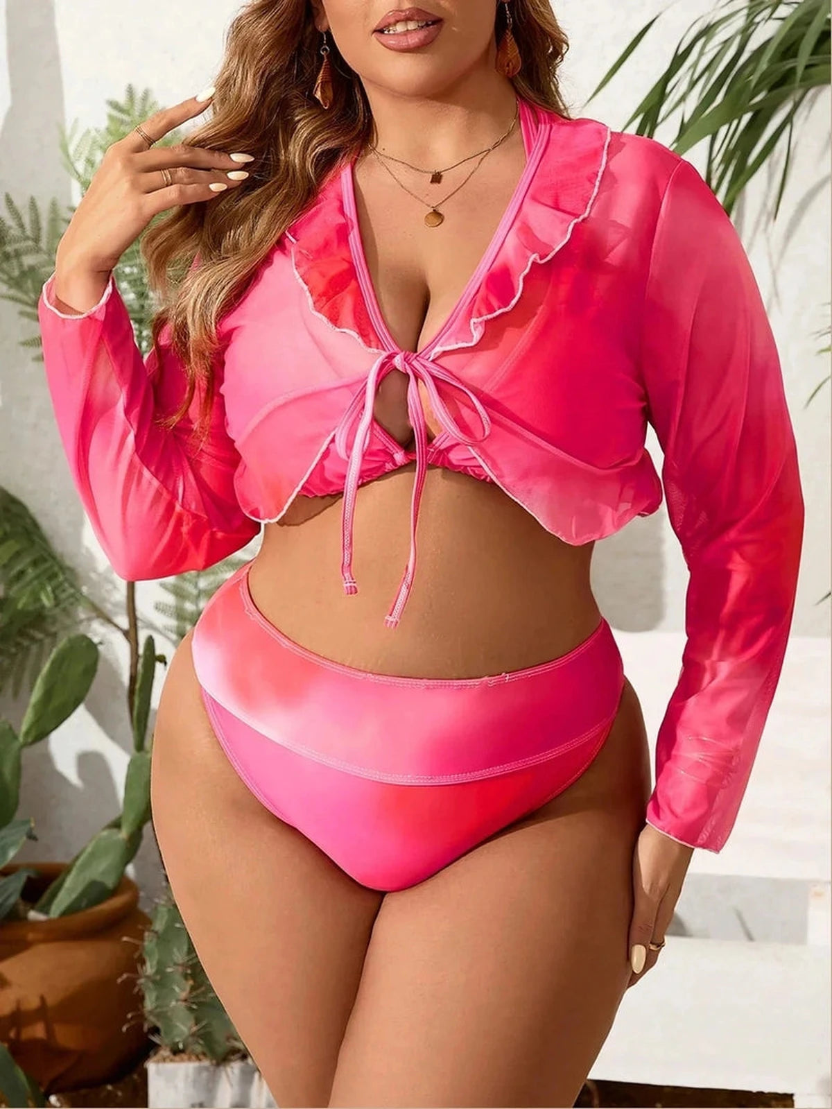 Conjunto Biquíni 3 Peças Plus Size Selena