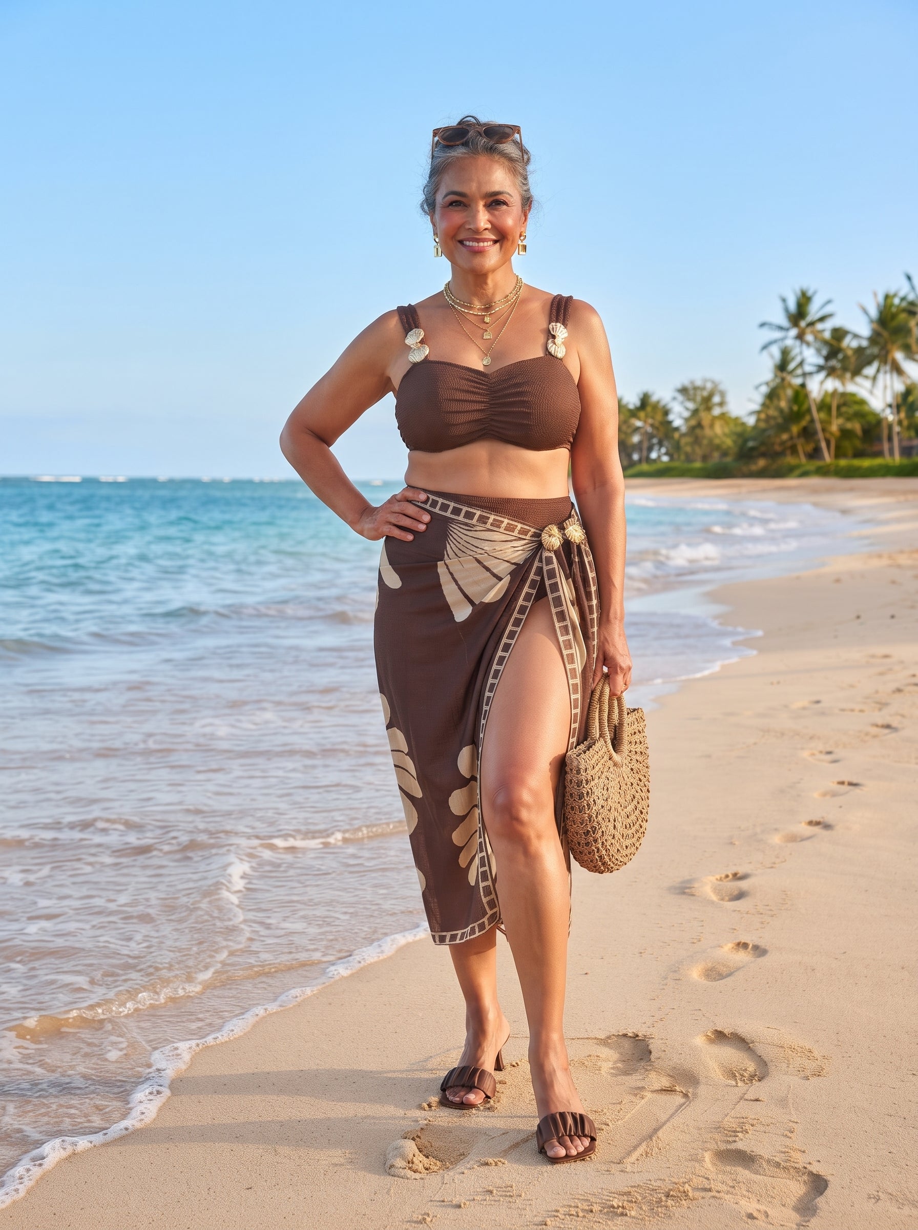 Conjunto Luxo Plus Size Biquíni + Saia Christal