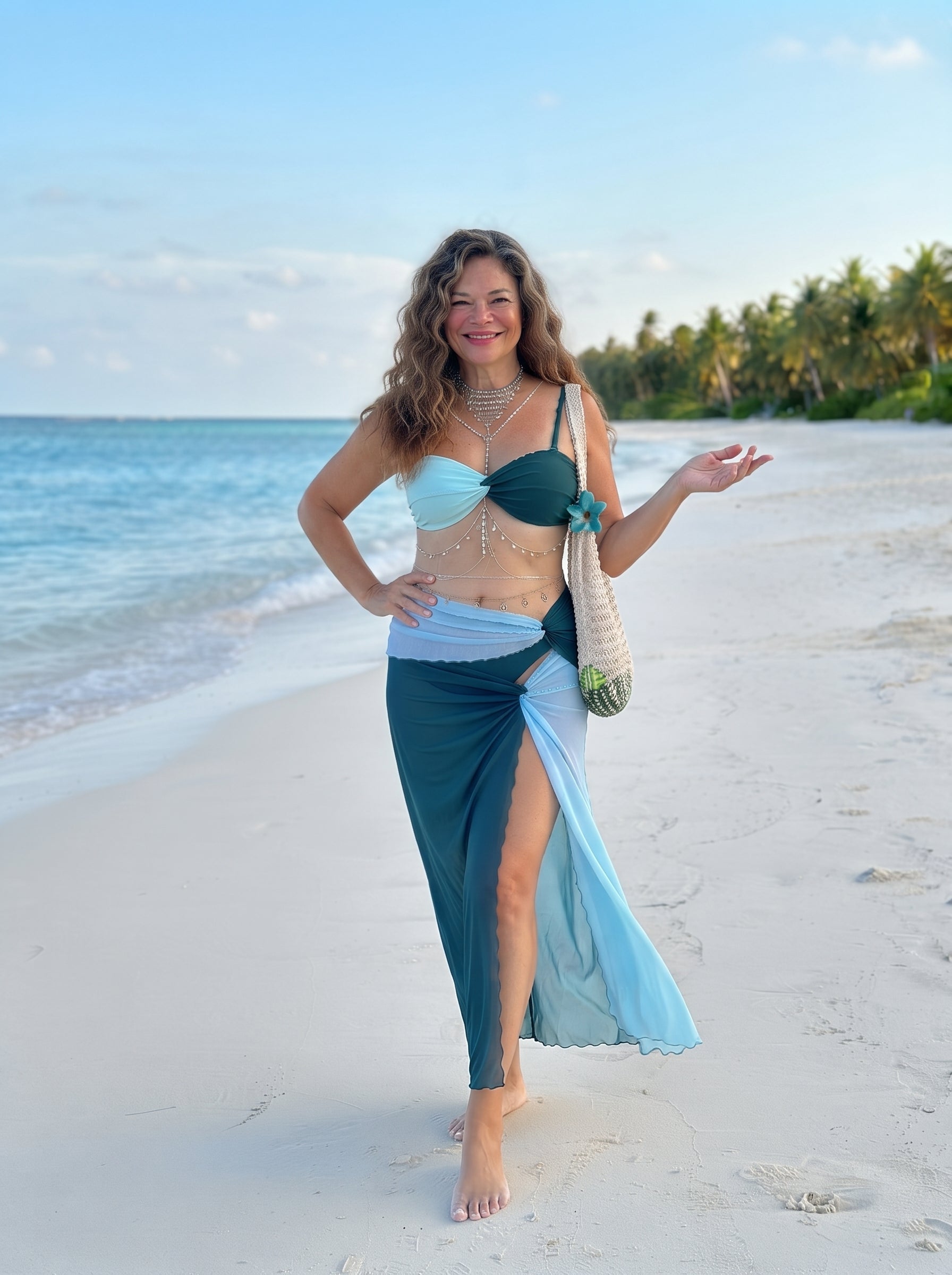Conjunto Luxo Biquíni + Saia Tamires