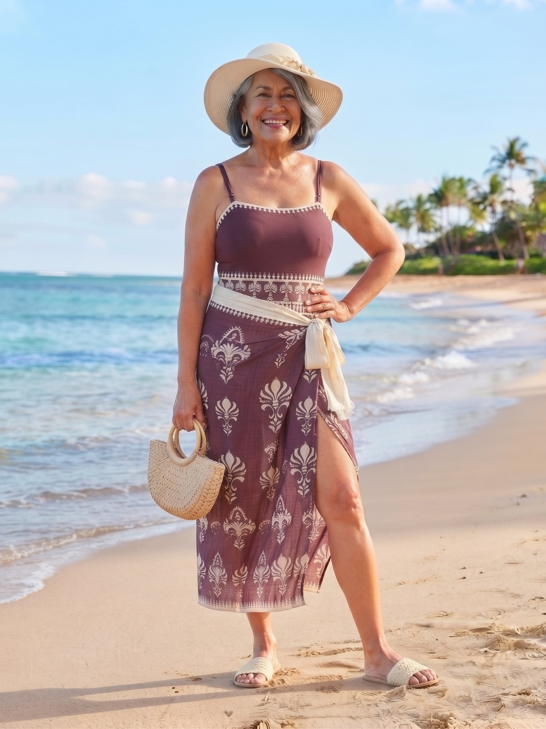 Conjunto Luxo Maiô + Saia Marcely
