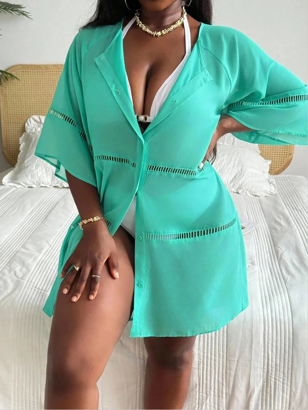 Saída de Praia Plus Size Bella