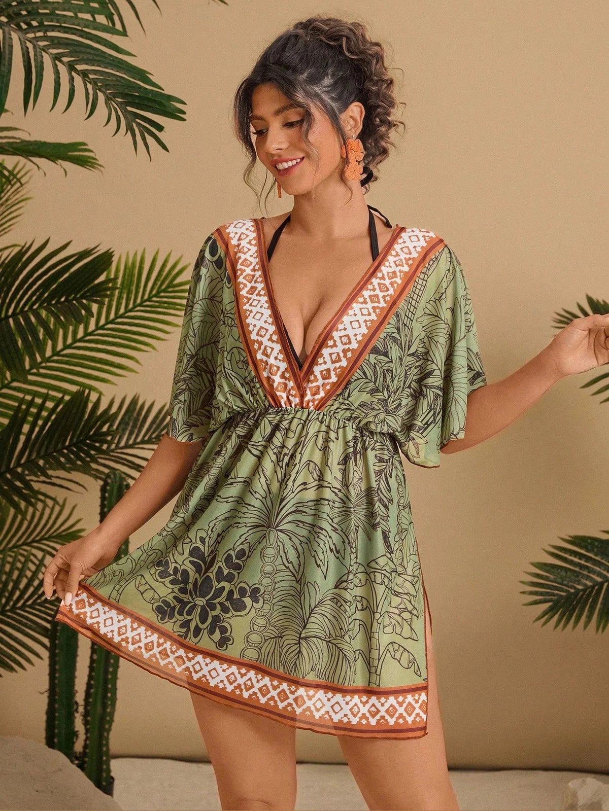 Saída de Praia Plus Size Flora