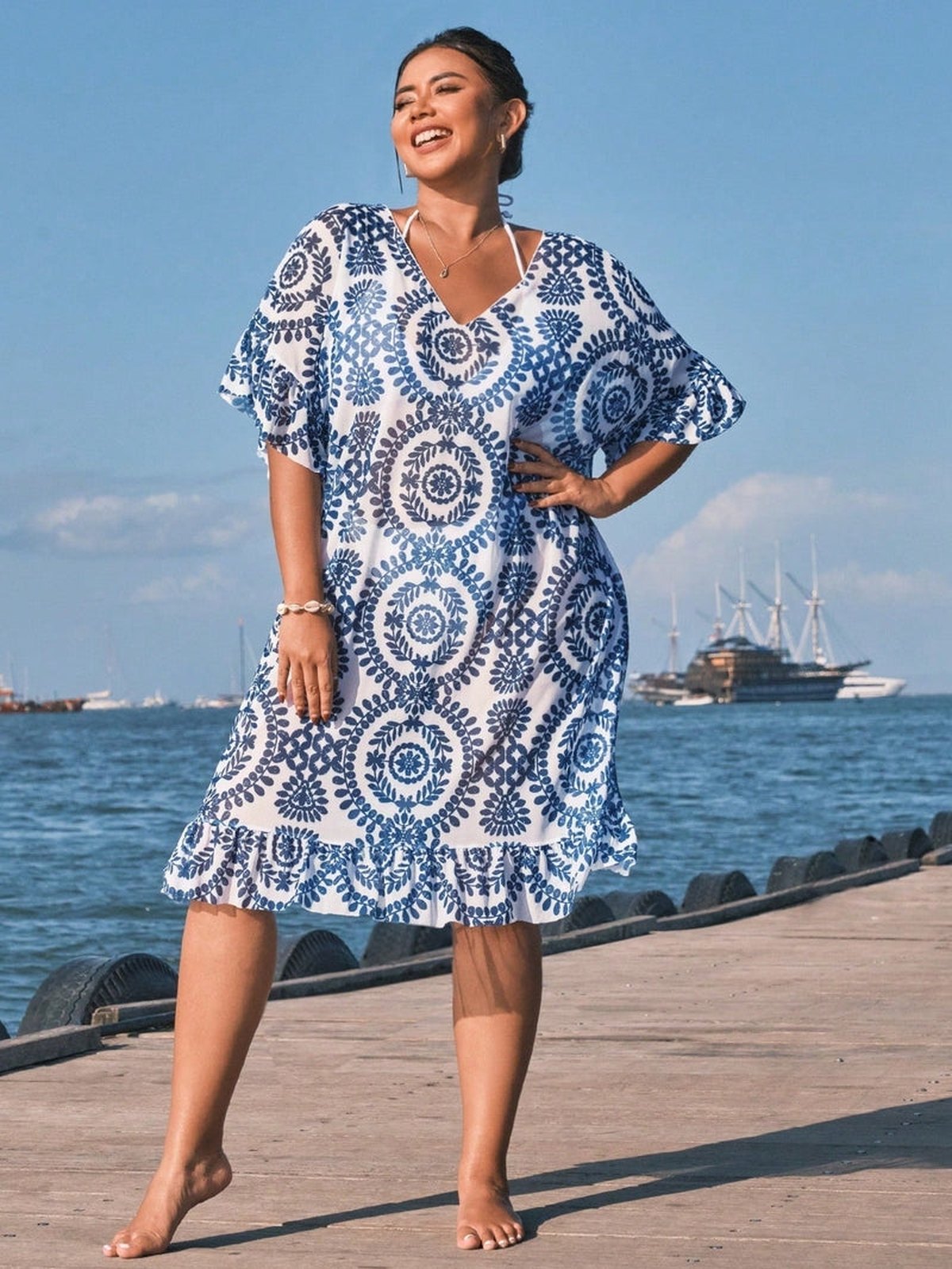 Saída de Praia Plus Size Rozane