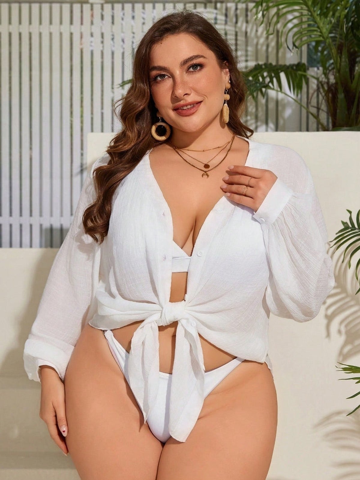 Saída de Praia Plus Size Sabrina