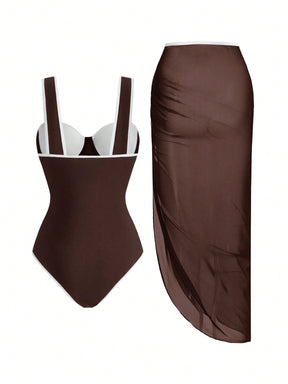 Conjunto Luxo Maiô + Saia Samantha