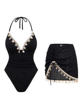 Conjunto Luxo Maiô + Saia Beatriz