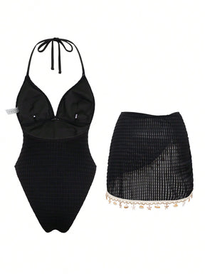 Conjunto Luxo Maiô + Saia Beatriz