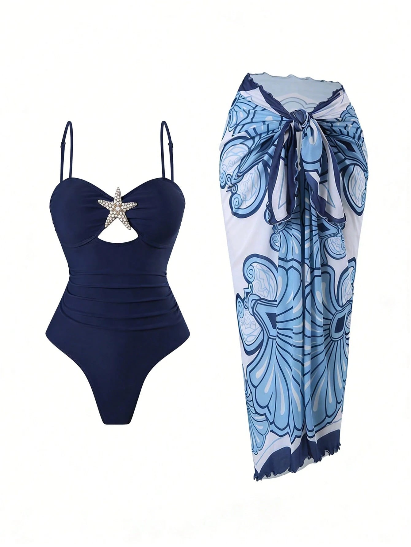 Conjunto Luxo Maiô + Saia Bárbara