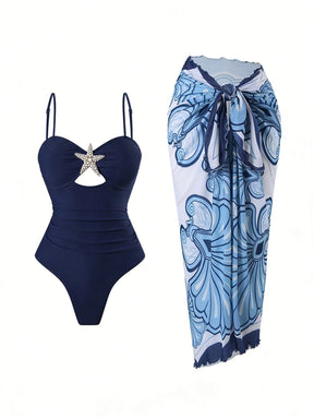 Conjunto Luxo Maiô + Saia Bárbara