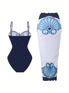 Conjunto Luxo Maiô + Saia Bárbara