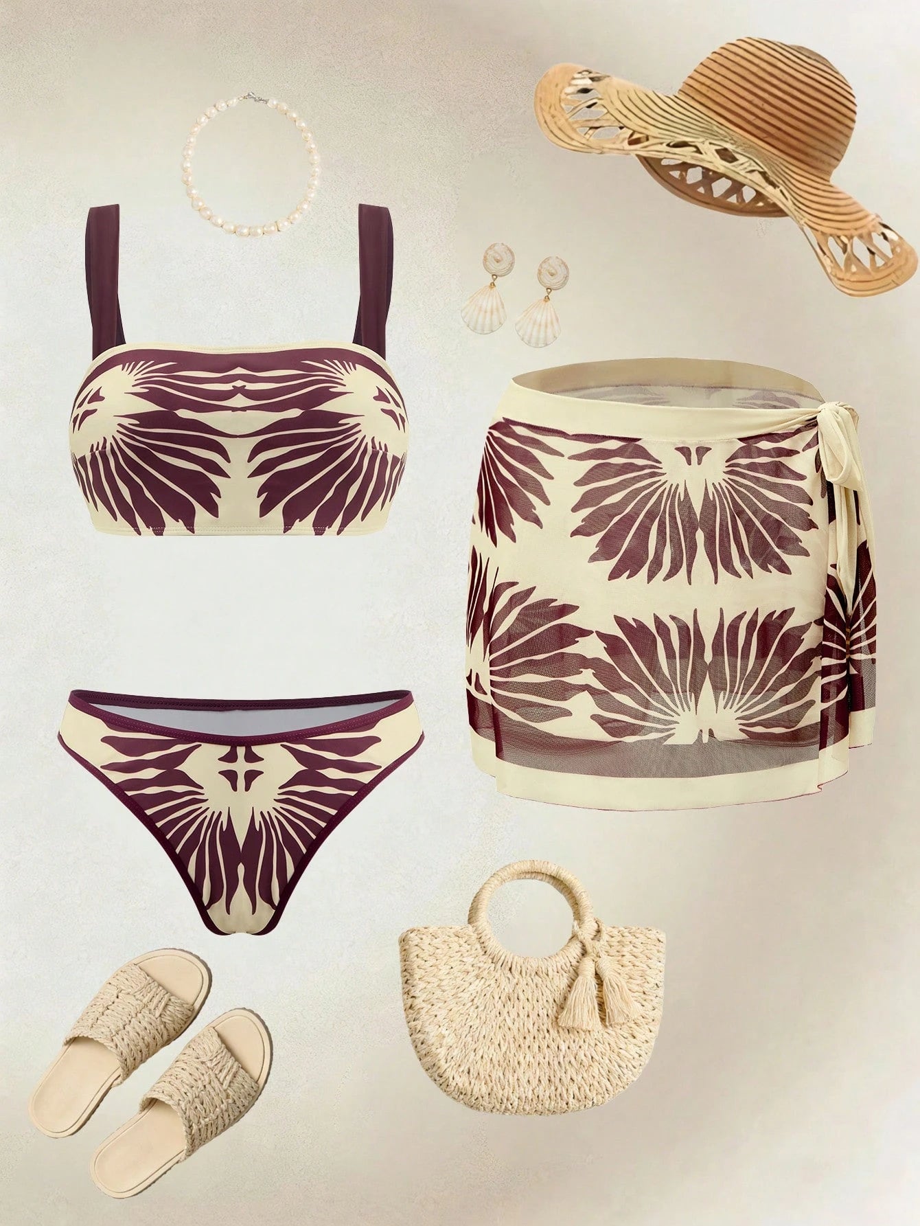 Conjunto Luxo Biquíni + Saia Safira