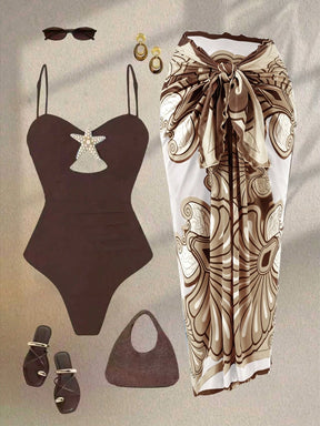 Conjunto Luxo Maiô + Saia Bárbara