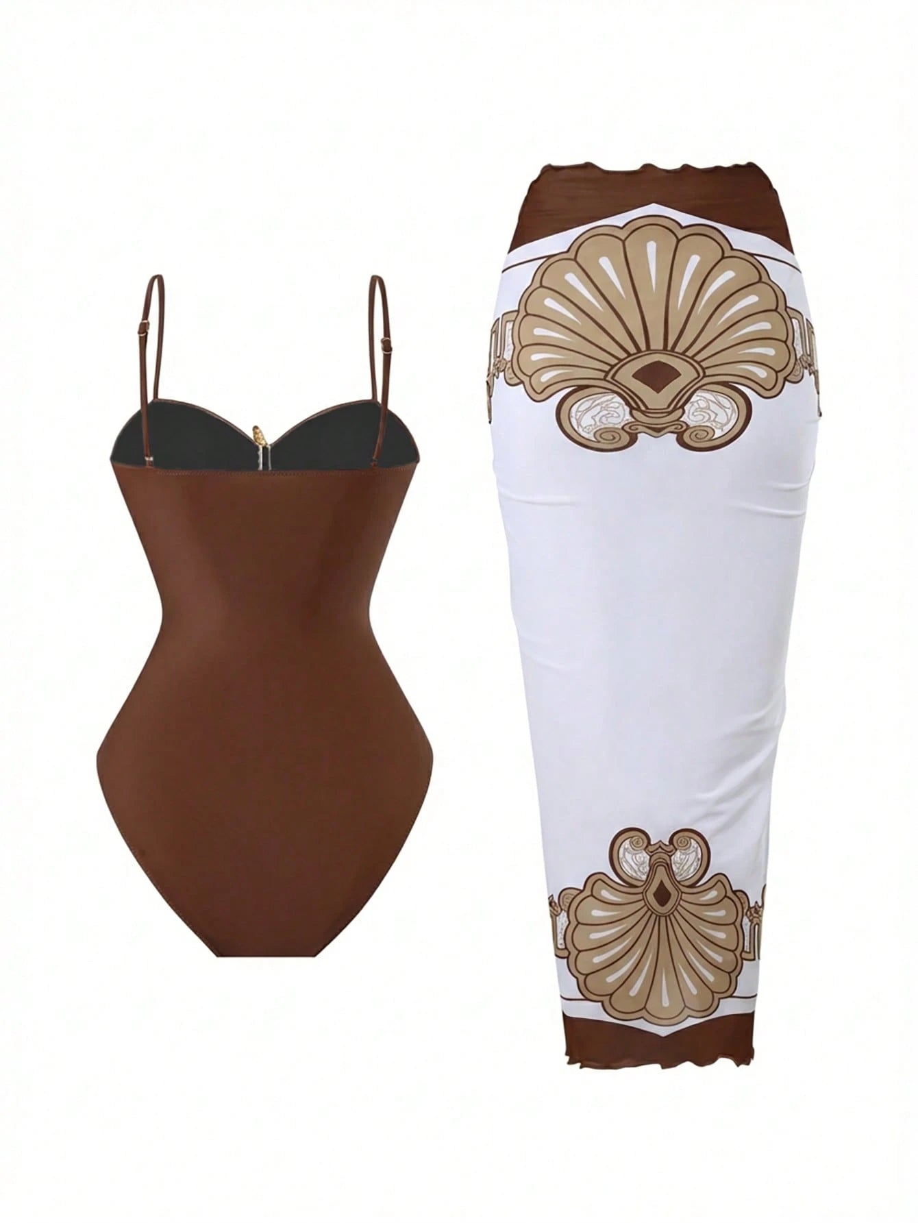 Conjunto Luxo Maiô + Saia Bárbara