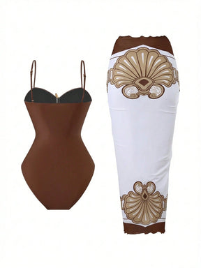 Conjunto Luxo Maiô + Saia Bárbara