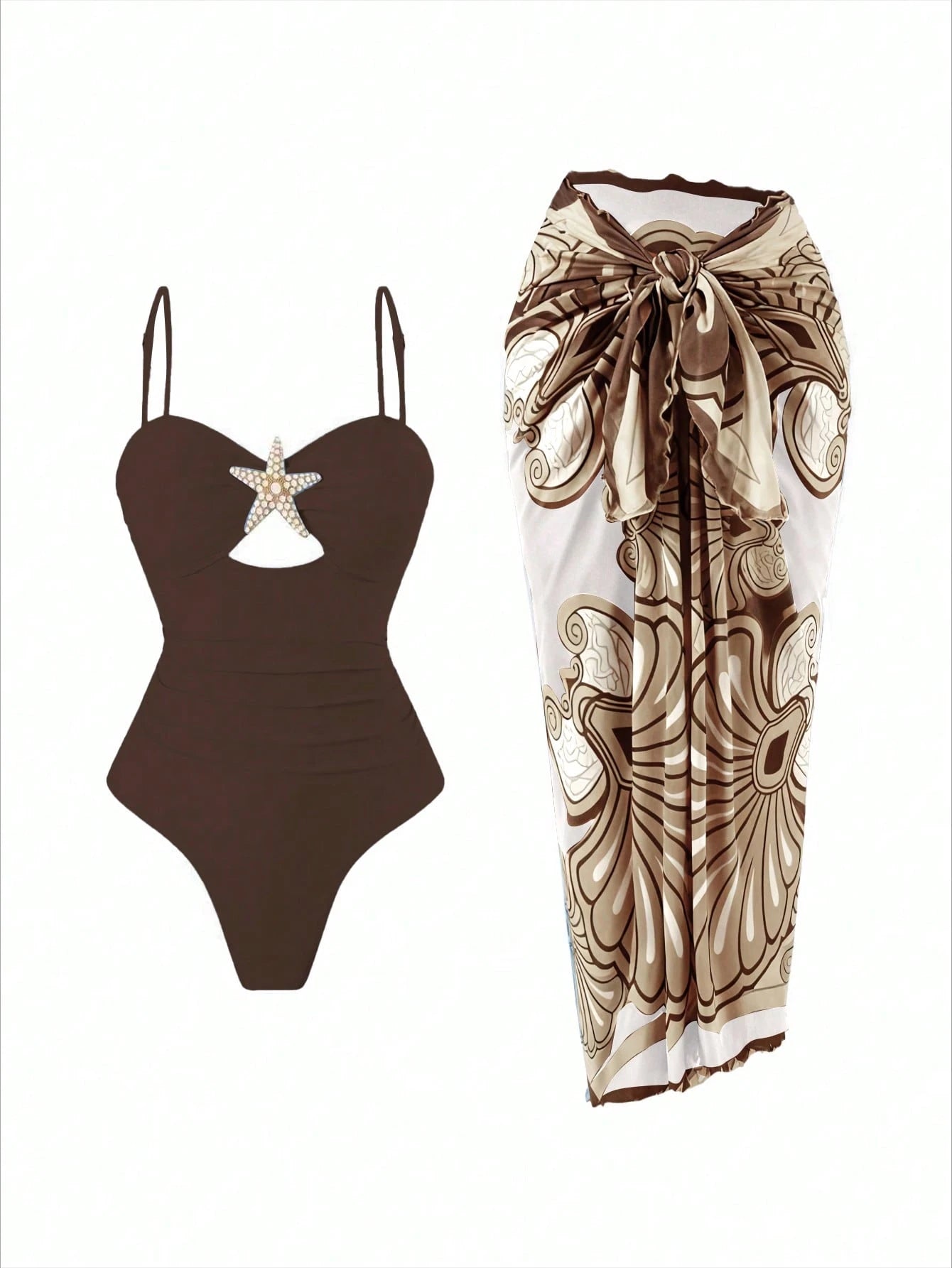 Conjunto Luxo Maiô + Saia Bárbara