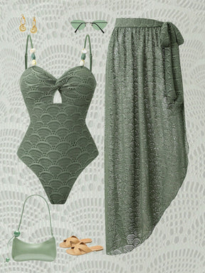 Conjunto Luxo Maiô + Saia Karina