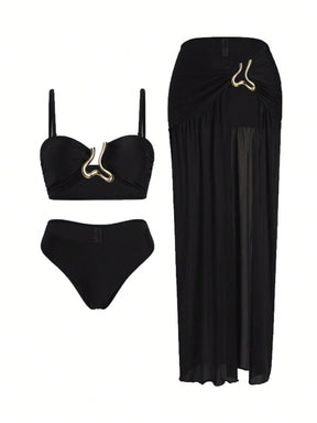 Conjunto Luxo Biquíni + Saia Catarina