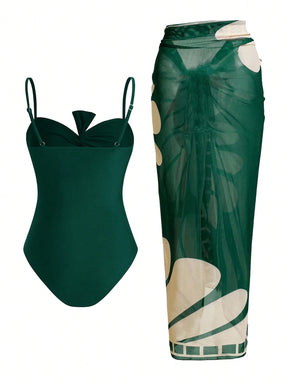 Conjunto Luxo Maiô + Saia Penelope