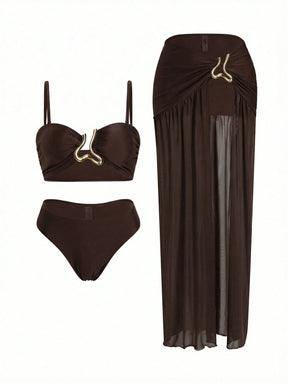 Conjunto Luxo Biquíni + Saia Catarina