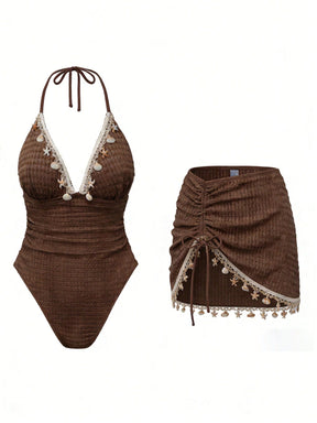 Conjunto Luxo Maiô + Saia Beatriz