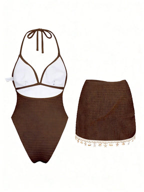 Conjunto Luxo Maiô + Saia Beatriz