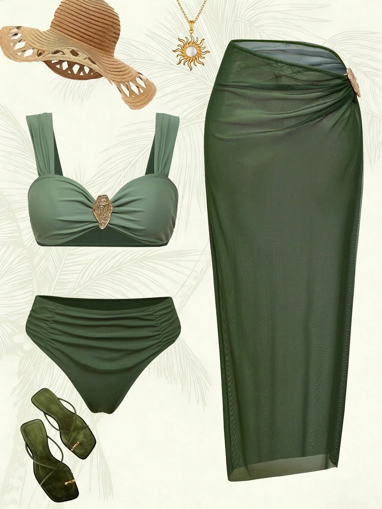Conjunto Luxo Biquíni + Saia Tabatha