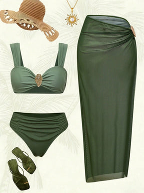 Conjunto Luxo Biquíni + Saia Tabatha