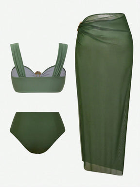 Conjunto Luxo Biquíni + Saia Tabatha