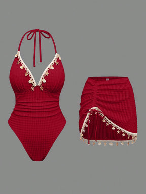 Conjunto Luxo Maiô + Saia Beatriz