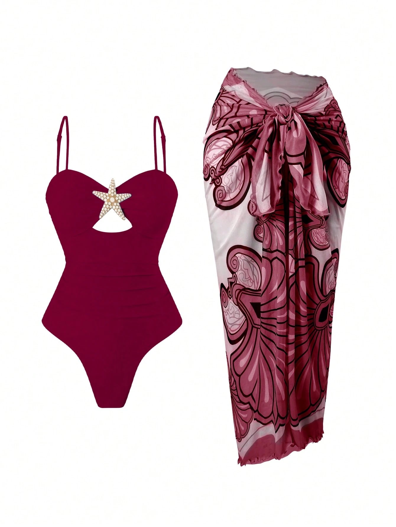Conjunto Luxo Maiô + Saia Bárbara
