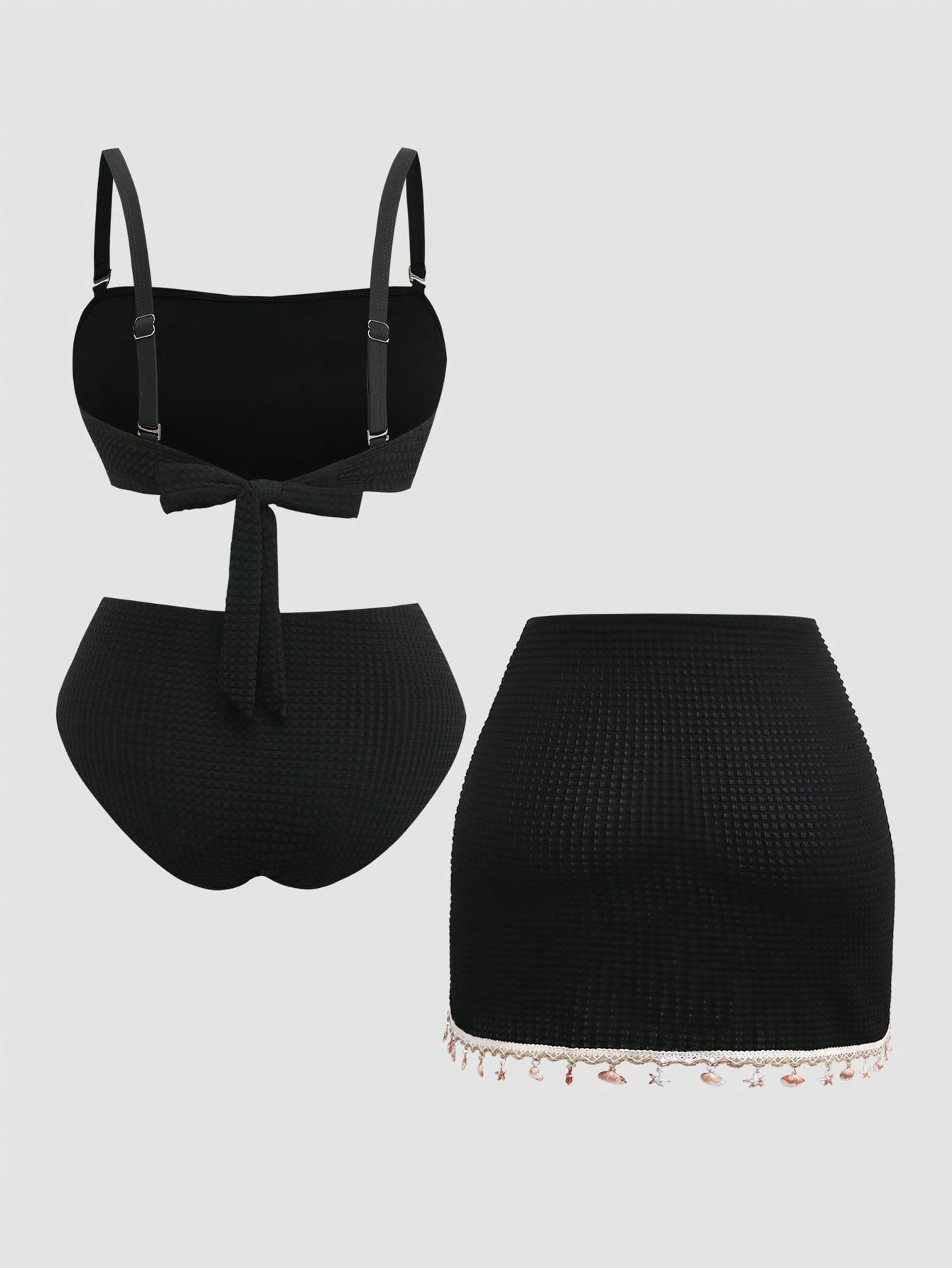 Conjunto Luxo Biquíni + Saia Esmeralda