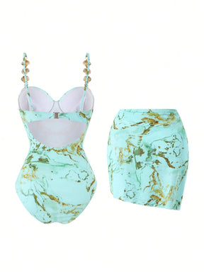 Conjunto Luxo Maiô + Saia Valentina