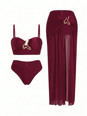 Conjunto Luxo Biquíni + Saia Catarina