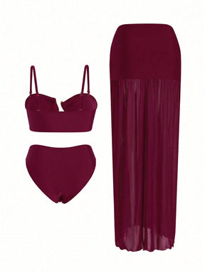 Conjunto Luxo Biquíni + Saia Catarina