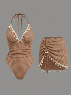 Conjunto Luxo Maiô + Saia Beatriz