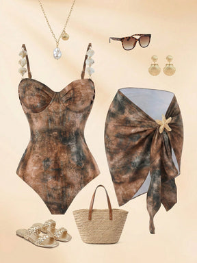 Conjunto Luxo Maiô + Saia Valentina