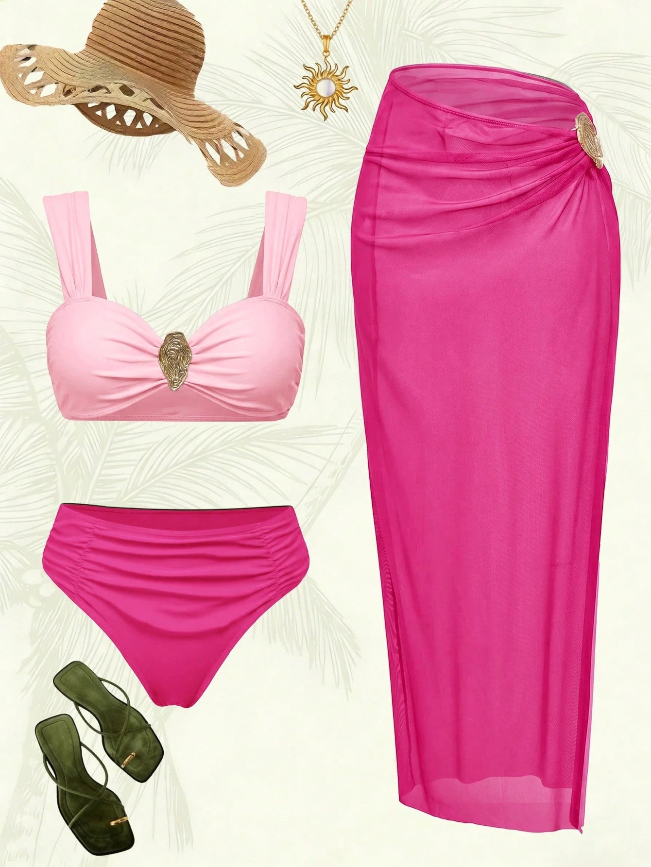 Conjunto Luxo Biquíni + Saia Tabatha