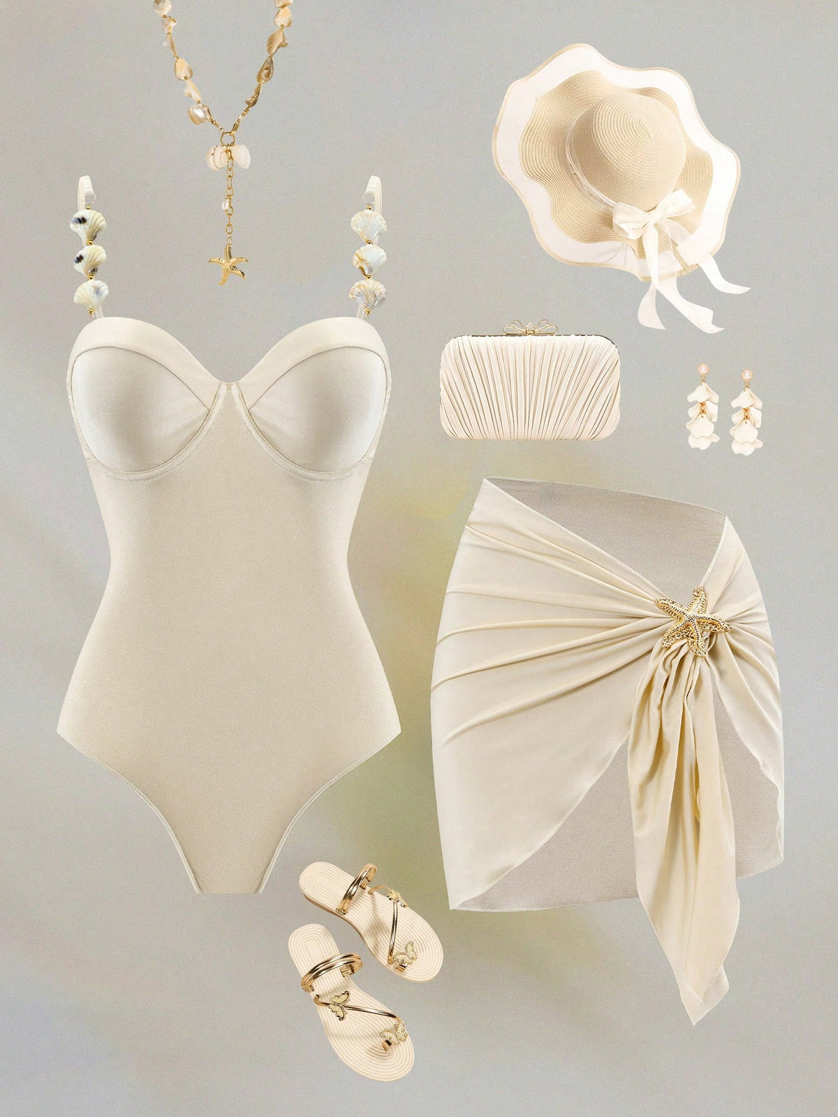 Conjunto Luxo Maiô + Saia Valentina