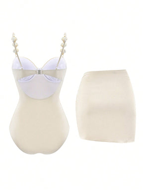 Conjunto Luxo Maiô + Saia Valentina