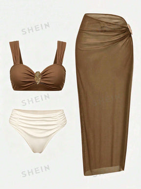 Conjunto Luxo Biquíni + Saia Tabatha