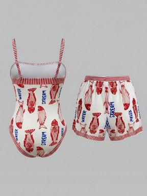 Conjunto Luxo Maiô + Short Sarah