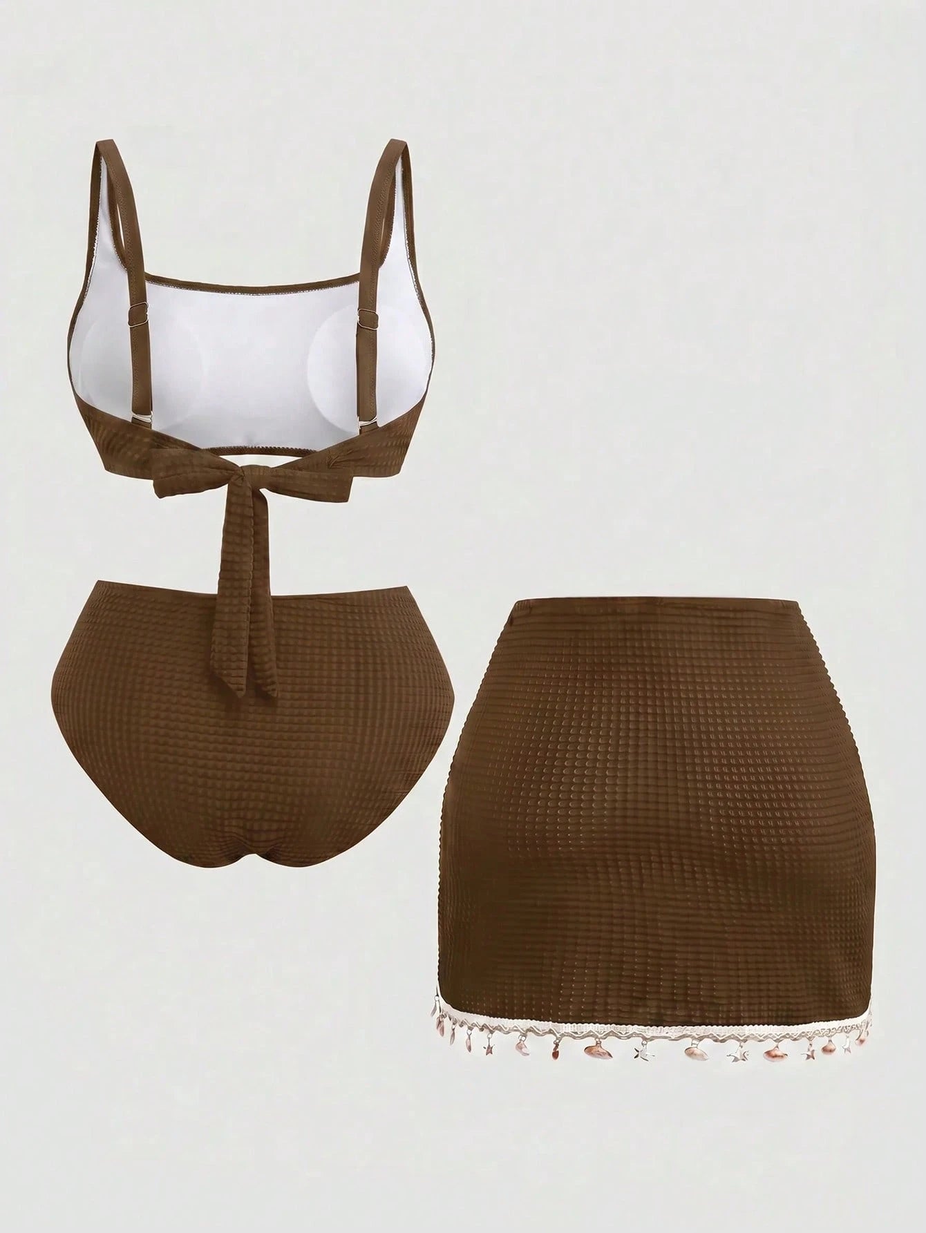 Conjunto Luxo Biquíni + Saia Esmeralda