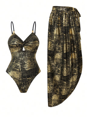 Conjunto Luxo Maiô + Saia Karina