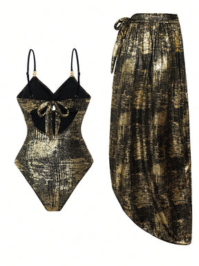 Conjunto Luxo Maiô + Saia Karina