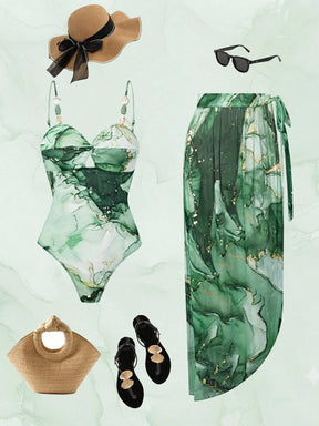 Conjunto Luxo Maiô + Saia Karina