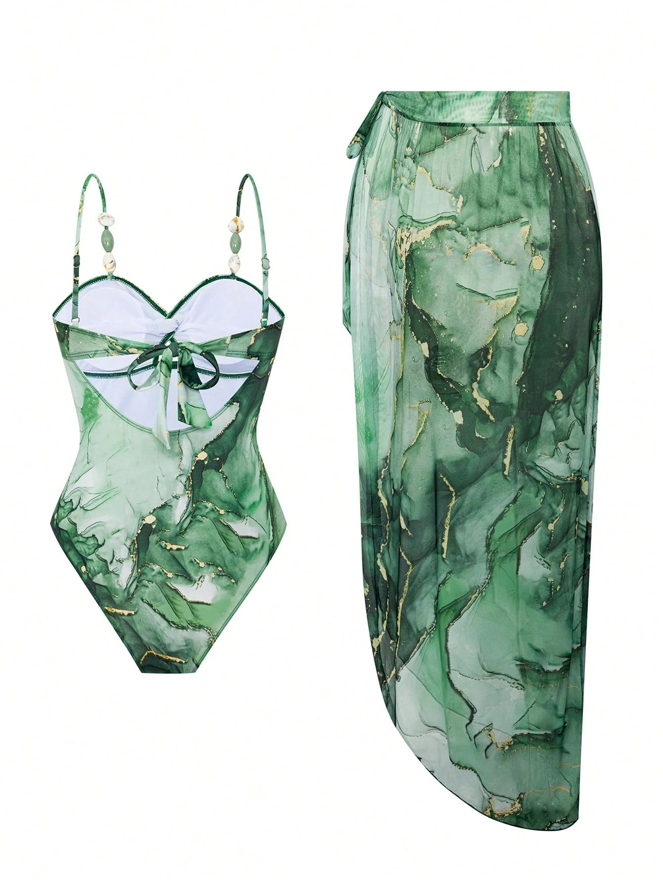 Conjunto Luxo Maiô + Saia Karina