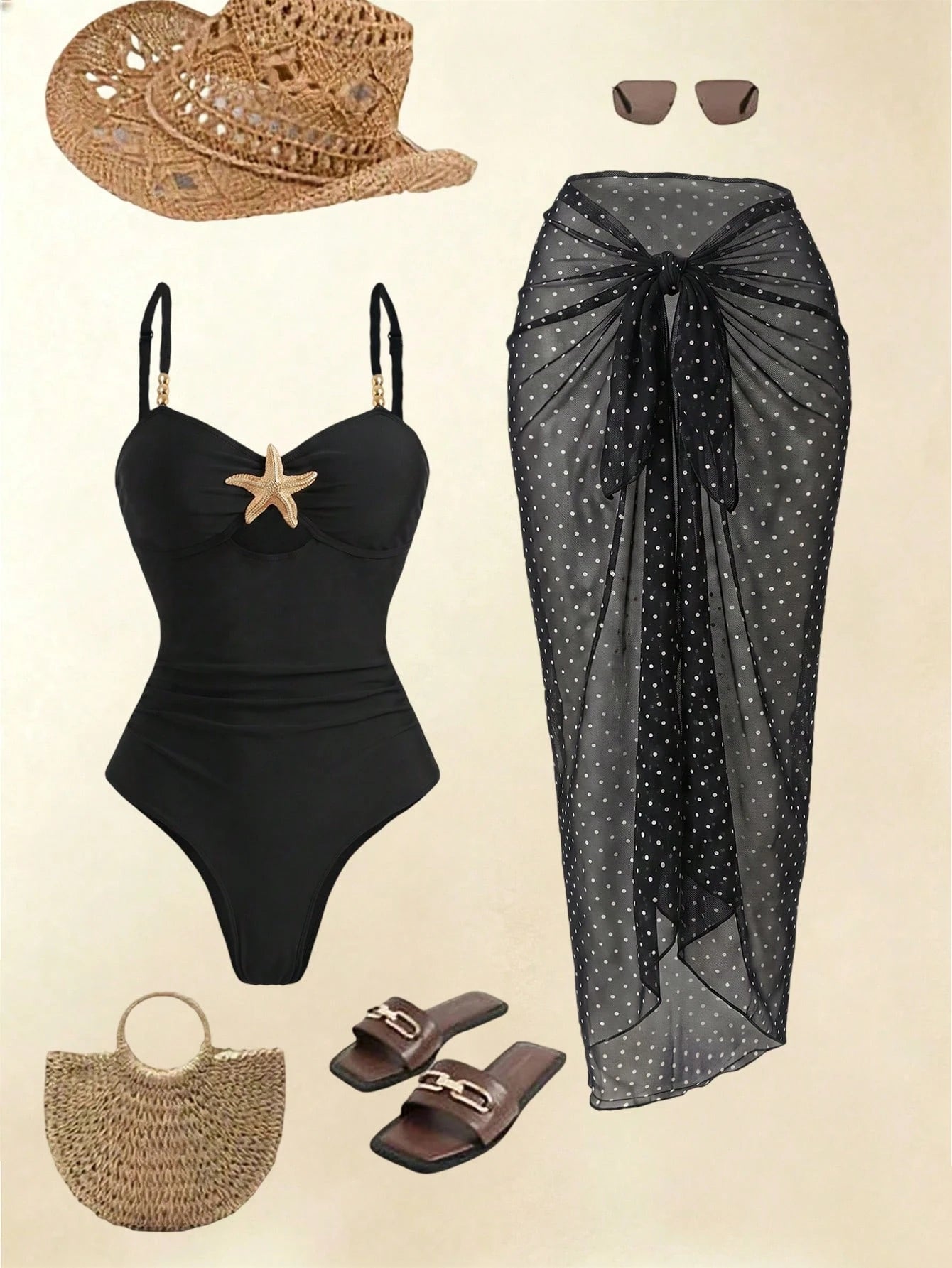 Conjunto Luxo Maiô + Saia Bárbara