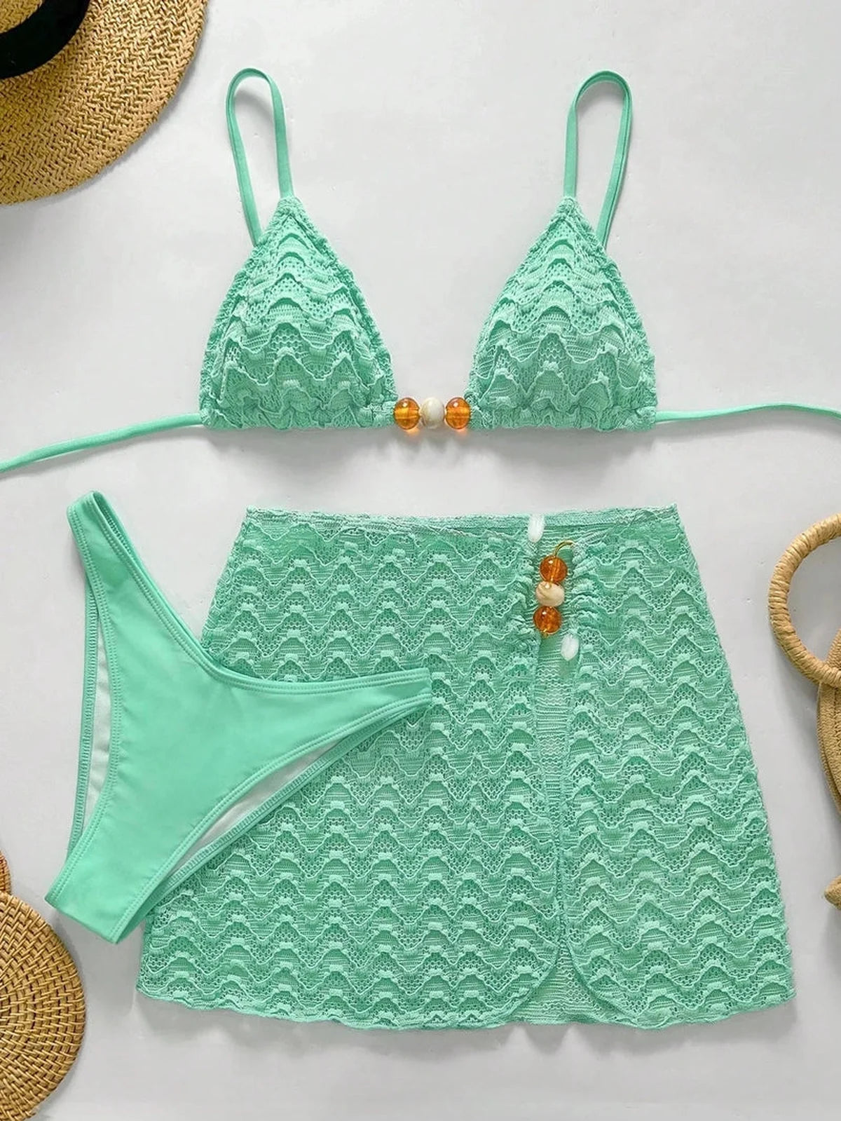 Conjunto Biquíni 3 Peças Pérola