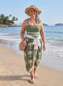 Conjunto Luxo Maiô + Saia Marcely
