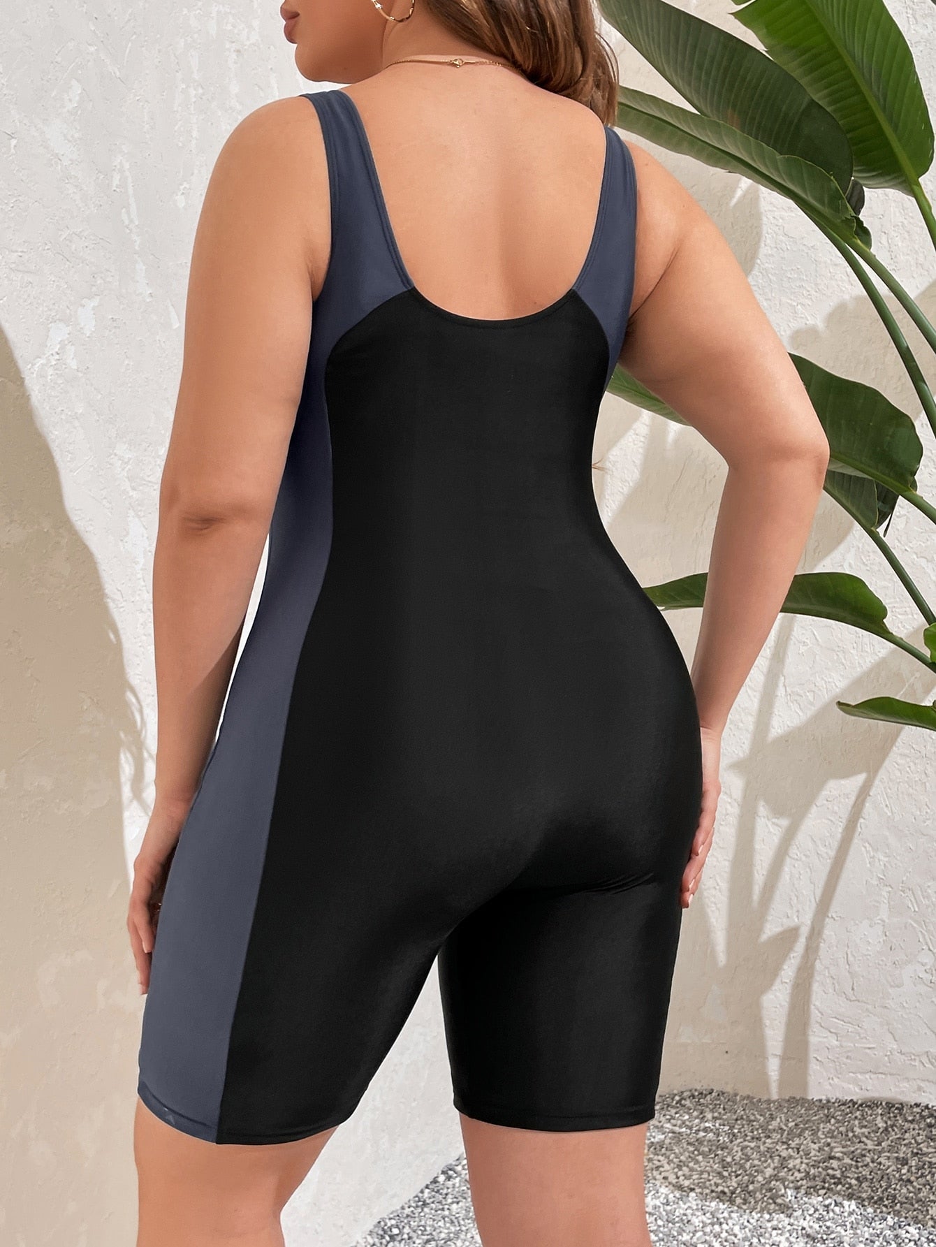 Maiô de Esportes/Hidroginástica Plus Size Roseann